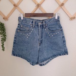 Vintage Skoozi Denim Shorts with Rivets